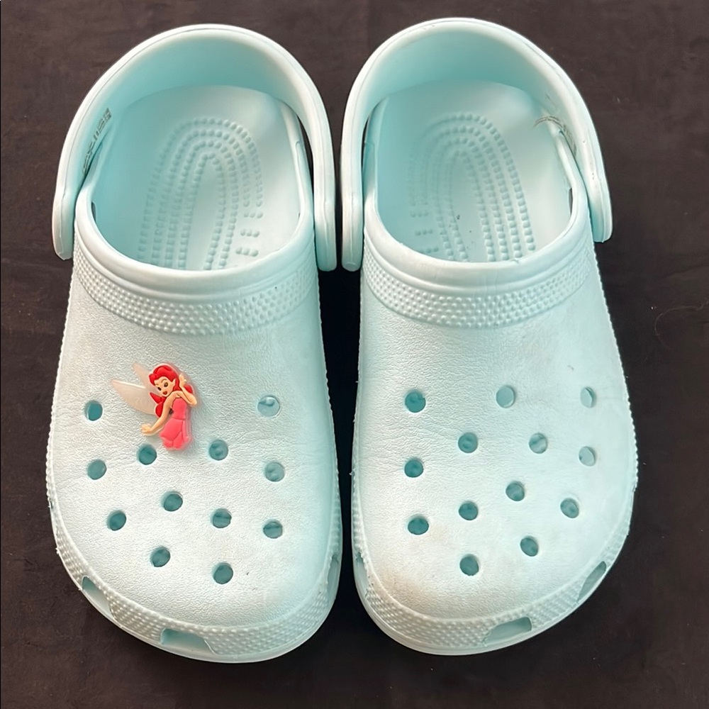 CROCS Kids Aqua Clogs with Fairy Charm